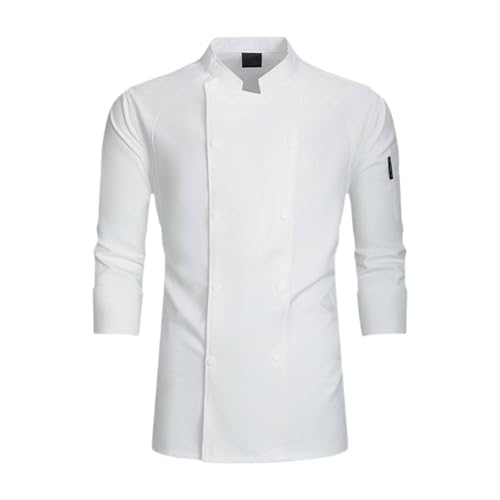Deevoka Chef Coat for Men Women Comfortable Cooking Clothing Chef Clothes Chef Jacket, XXL