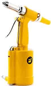 JEGS Air Rivet Gun | 1/4 “ NPT Inlet | Air Consumption: 4 CFM | 60 To 90 PSI Operating Pressure | Includes Air Fitting, 2 Wrenches, 3/32 “, 1/8 “, 5/32 “, & 3/16 “ Rivet Nose Pieces