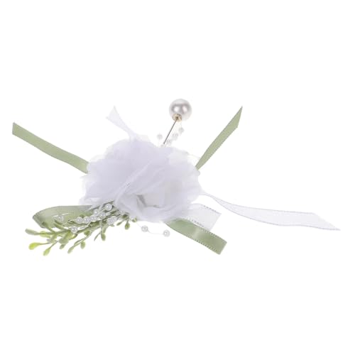 DEARMAMY Ramillete de Dama de Honor Ramo de Novia Boutonniere de Novio Corsage de Novia Padrinos de Boda Ramo de Dama de Honor Traje Vestido de Novia Boutonniere Exquisito Boutonniere paño