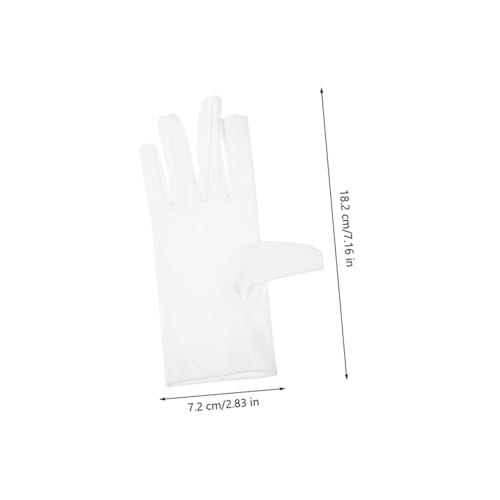 2PCS Kids Elastic Gloves for Stage Performance Soft Fabric White Costume Gloves for Boys and Girls for Parties Pageants and Ceremonies2