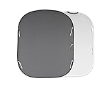 fondo color gris oscuro Reversible con 2 colores, blanco y gris