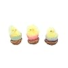 Wowser Faux Birds Nests with Hatched Chicks in an Egg Decorative Easter Accent Spring Decoration Set of 3 5 Inches