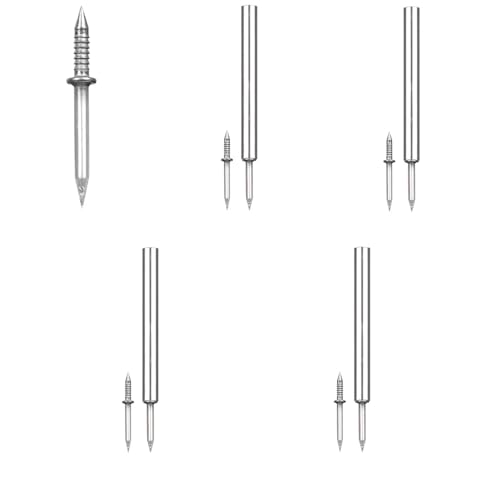 Clavos de doble punta roscados sin costura anticorrosivos para instalar zócalos de madera maciza (500 piezas) miniatura 3