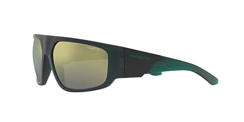 Arnette Men's AN4304 Heist 3.0 Rectangular Sunglasses, Matte Green/Mirrored Green, 63 mm3