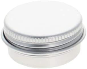 Jutagoss 0.3oz 12Pcs Metal Round Tins Aluminum Tin Cans Containers with Screw Lid, 35 x 18mm(DxH) Silver tin cans for Tea, Spices, Salve, Lip Balm, Candle or Candies 10ml