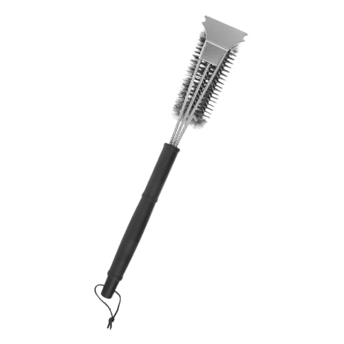 MUCKLILY Camping Accessory Stainless Steel Grill Brush Reusable BBQ Cleaner Heavy Duty for Outdoor Cooking