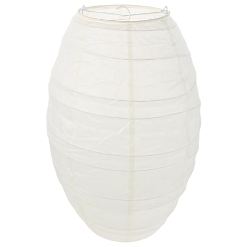 WESIEVYA Pantalla de Lámpara Colgante y Pantalla de Papel Ovalada Plegable para Lámpara de Techo, Diseño Oval Elegante, Ligera y Práctica, Difusora de Luz Cálida para Decoración de Hogar y