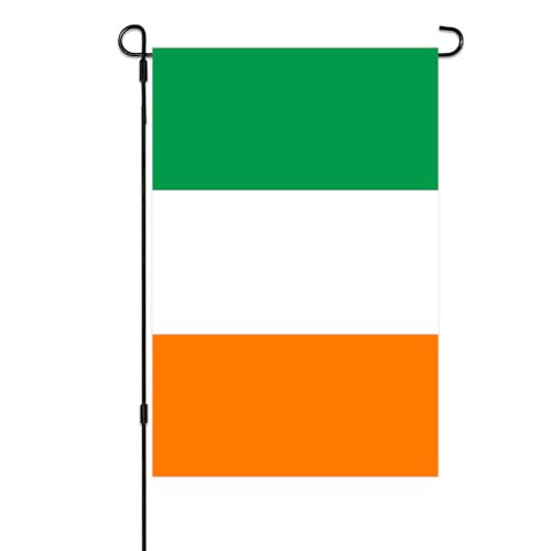 Irish Flag Small Mini Ireland Garden Flags 12x18 Double Sided Weather Resistant Yard Flags for Outdoor Decor (Ireland)