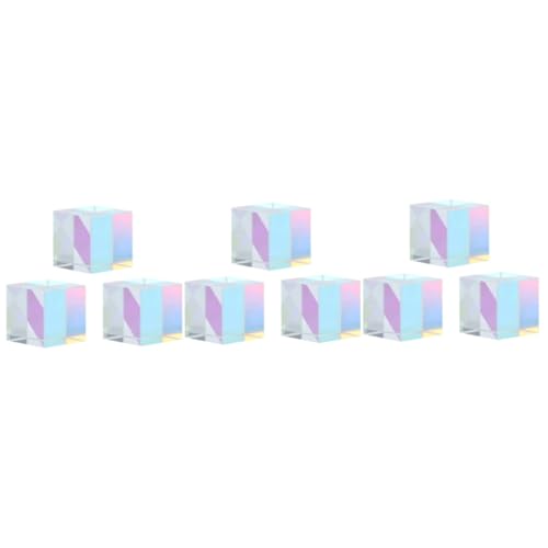 NAMOARLY 3sets Educational Optical Cube Prism RGB Dispersion X-Cube for Boys and Teaching Tool Glass Decor 3pcs*3