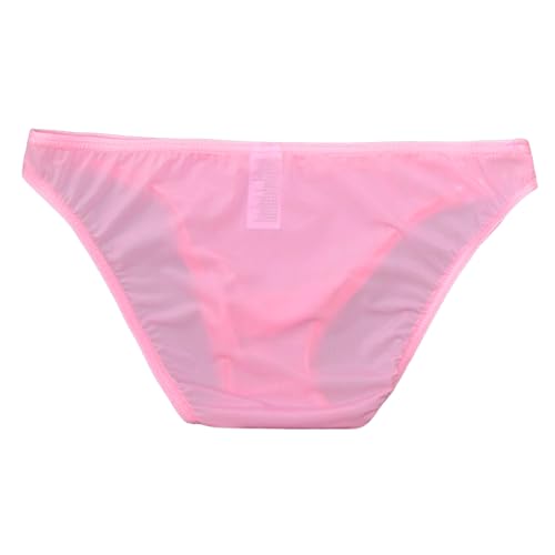 Men's Ice Silk Transparent Underwear Low Waist Narrow Edge Mens Thong Swimsuit4