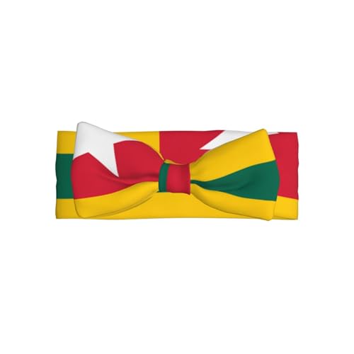 Flag of Togo Baby Bow Headband. Comfortable baby headband, suitable for daily wear and photo props.