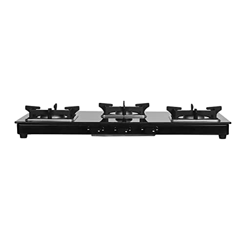 Faber Slim Gas Stove 3 Burner Glass Ceramic Cooktop (Hob Cooktop Remo 3Bb Bk) Black, Manual Ignition - Image 4