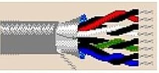 9504 24 AWG 4P Stranded Overall Shielded Computer Cable for EIA RS-232 CMG FT4 - Chrome Belden (2600FT)