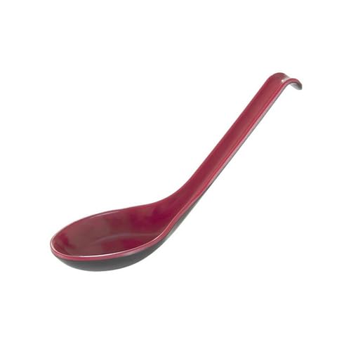 7200JBR Soba/Rice Spoon, 5/8 oz., 6" x 1-3/4", Two-Tone, Melamine, red/Black, Pack of 12