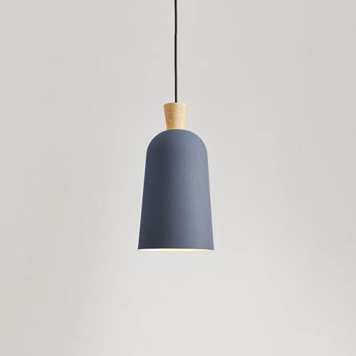 Suspension style nordique moderne cylindrique grise E27 pour luminaire décoratif de chambre