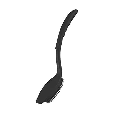HOLIDYOYO Kitchen Cleaning Brush Long Handle Silicone Scrubber for Pots Pans Dishes Non Slip Grip Lightweight Convenient Design with Hanging Ring for Easy Storage