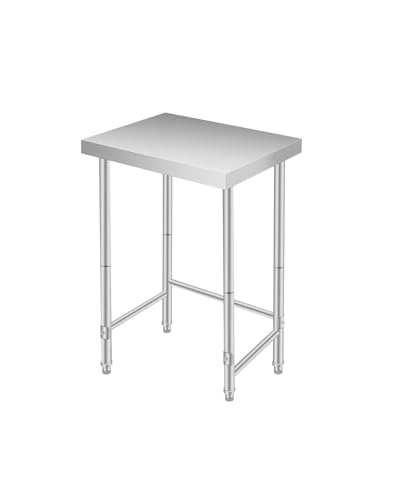 Stainless Steel Table 16x24 Inch, Stainless Steel Kitchen Prep Table, Commercial Utility Work Table