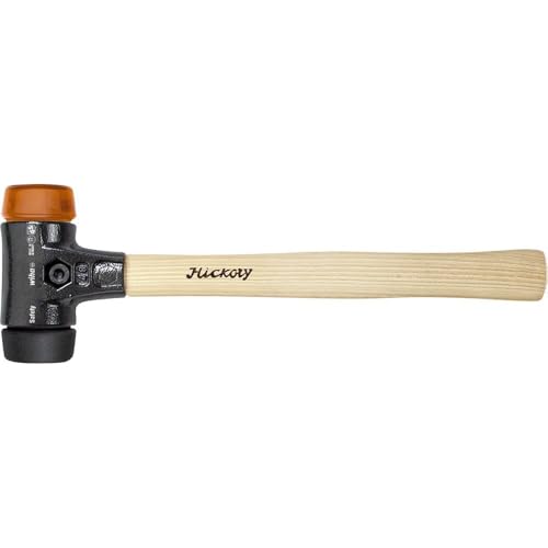 Wiha Schonhammer Safety mittelweich und hart (26612) I Gummihammer mit hochwertigem Hickory Holzstiel I Rund-Schlagkopf 40mm – Ansicht 4