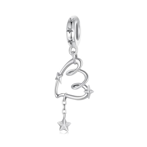 Collar de pulsera de mujer NINGAN con dije de corazón de plata 925 para personalizar tu estilo
