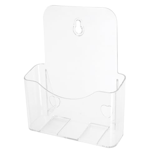 ABOOFAN Organizador de Pared Acrílico Transparente para Folletos y Documentos Soporte Colgante Resistente para Oficina Exhibidor de Revistas y Catálogos Sencillo