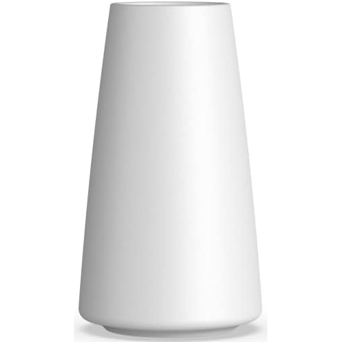 Premium Quality White Ceramic Vase | Modern Farmhouse bohemian Pampas Grass Flowers Bouquet for Home Décor, Desk Aesthetic Room Decor, White