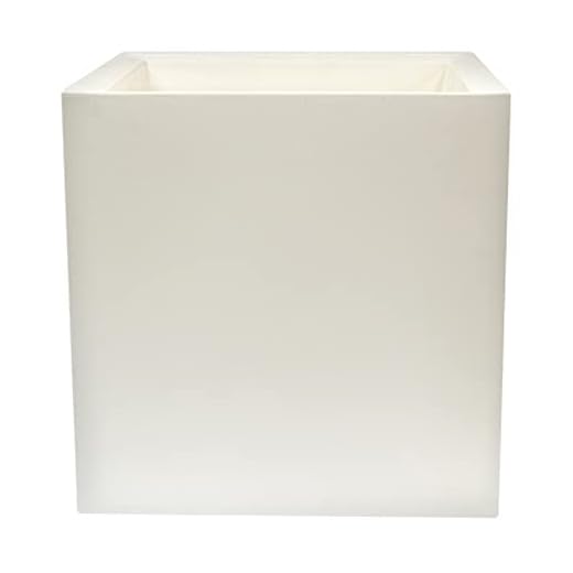 MACETERO DE POLIETILENO BLANCO 50x50 CM