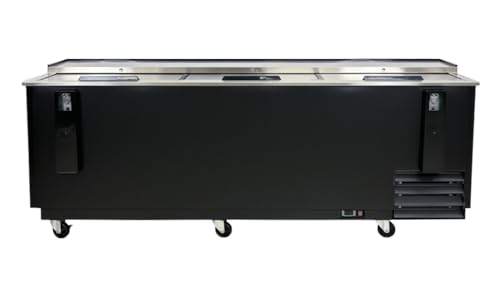 Elite Kitchen Supply Commercial ETL NSF Back Bar Beer Bottle Cooler Refrigerator, Fridge Chiller Cooler Top Lid, White, 55cases of 12 oz. cans Capacity, 95