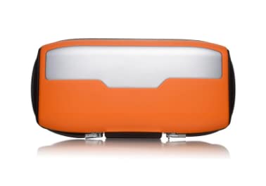 Caja de seguridad portátil de 4 dígitos con cerradura de combinación con cuerda para deportes al aire libre, gimnasio, playa, compras, caja de almacenamiento de seguridad (naranja)