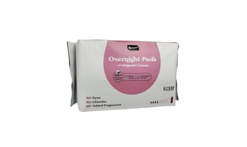 B-Pure Lavender and Aloe Infused Overnight Pads, 6 ct