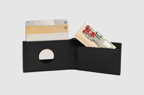 スマホスタンドになるマグネット財布「PRESSo Mag」MagSafe対応 マグネット カード収納 ウォレットスタンド スマホグリップ 折り畳み式 持ち歩き便利 (ブラック)