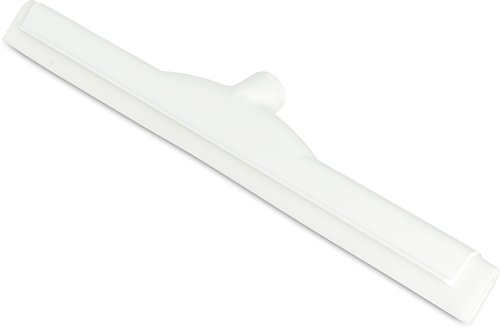 Image of SPARTA 4156702 Plastic Floor Squeegee, Shower Squeegee With Double Foam For Window, Glass, Shower Door, Floor, Windshield, 18 Inches, White, (Pack of 6)