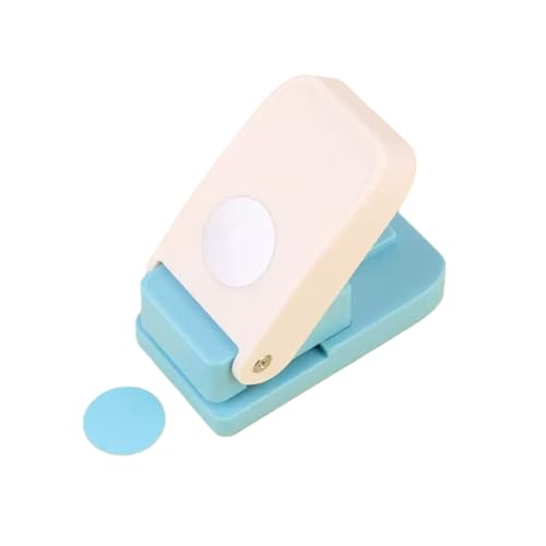 クラフトパンチ 四角【新登場】軽量多機能 - ルーズリーフ/スクエア/ペーパー用穴あけ、幼稚園の工作やdiy、手帳デコレーション、事務用品、単語帳作り、スクラップブッキングに最適 (円形)