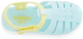 OshKosh B'Gosh Girls Marie Sandal, Yellow/Blue, 6 Toddler | Image 4