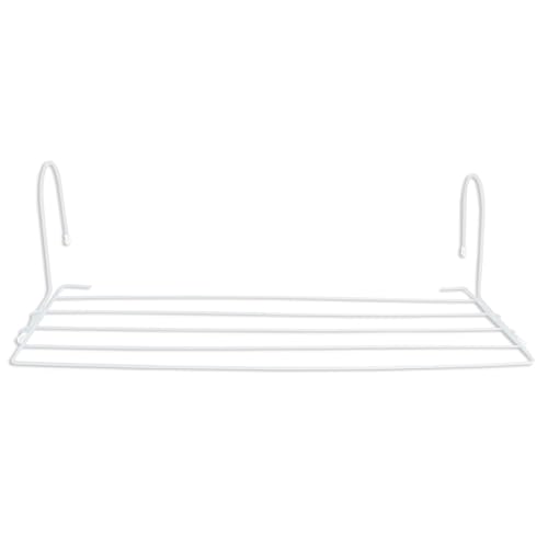 MSV - Etendoir à Linge pour radiateur - Pliable - Idéal pour Séchage de Linge - Gain d'Espace - Pratique et Durable - 2,5M - 52x24 cm - Acier Blanc - pour...
