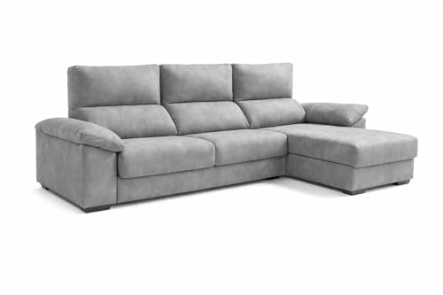DUPI Sofá Chaiselongue Sleep Pro | Arcón Reversible Izquierda/Derecha | 265x96x148 cm | Gris
