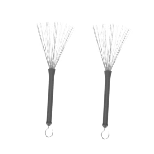 FUNOMOCYA Stainless Steel Drum Wire Brush Retractable Brush for Drums for Jazz Drummers