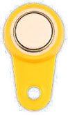 Pack of 5 Magnetic Keyfobs with DS1990A iButtons - Yellow