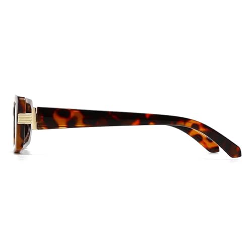 Lunettes de soleil étroites rétro modernes au design géométrique multicolore original - 3