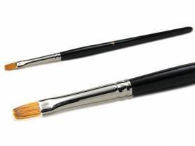 Gel Pinsel Gr. 6 - flach gerade (Holz - Stiel) Kunsthaar