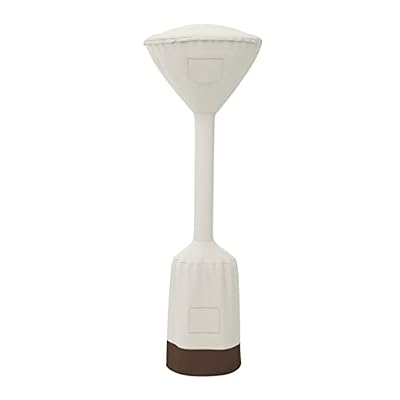 Amazon Basics Outdoor Wind-Resistant Patio Heater Cover, Water-Resistant, Snow-Resistant, Weather Resistant, Easy to Put On, Tan, 36" x 18.5" x 95"