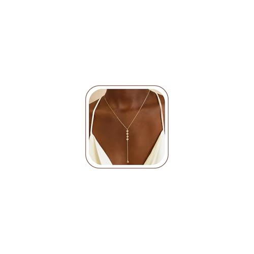 Collier en or pour femmes cadeau idéal avec chaîne lariat délicate Y