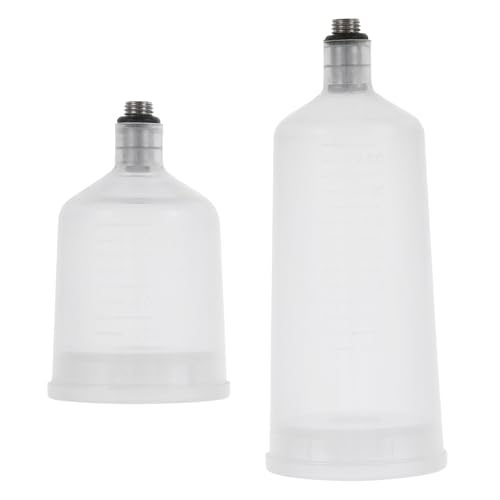 Genérico 2 Vasos para Aerógrafo Desmontables Botellas de Pintura Rellenables para Modelismo y Decoración Vaso de Pigmento Reemplazable Portátil y Fácil de Limpiar Kit Pintura