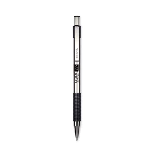 ZEBRA G301 Roller Ball Retractable Gel Pen, Black Ink, Medium, Each