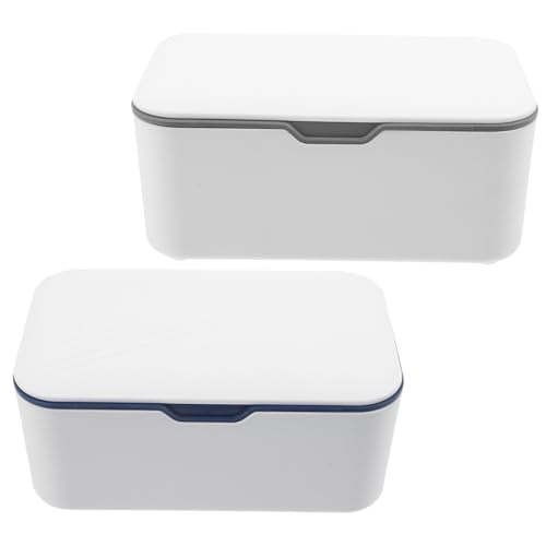 Unomor 2Pcs Portable Tissue Box Convenient Outdoor Wipe Dispenser for Travel Tissue Container with Dustproof Design for Strollers Cribs and Home Use