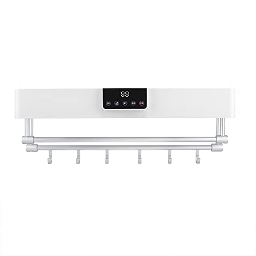 Calentador de Toallas eléctrico Inteligente con Pantalla táctil, tendedero de Pared para baño, calefacción termostática con Estante Superior enchufable.