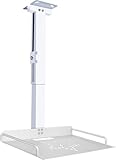 2-Be-Best Projector Ceiling Mount with Tray, 11.8IN-20.5IN / 30CM-52CM Height Adjustable Projector Shelf Ceiling Tray Mount Upgraded Universal White