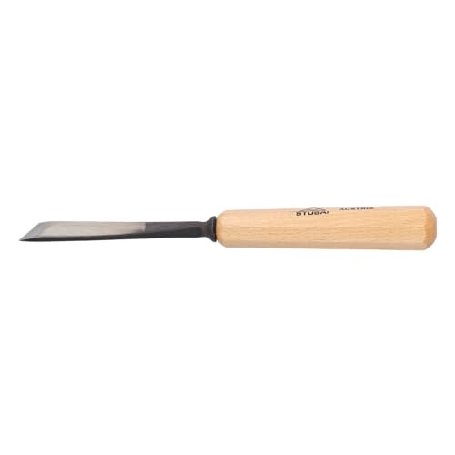 STUBAI-gerades Balleisen schräg 20mm | Serie 52 | Stich 1 | ca. 30° schräg beidseitig geschliffen | Für glatte Flächen, Vorstechen, Kerb- & Reliefarbeiten.