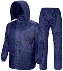 poprex Rain Coat for Men Waterproof Raincoat with Pants Polyester Rain Coat For Men Bike Mobile Pocket with Storage Bag BLUE (XL)-picture-32