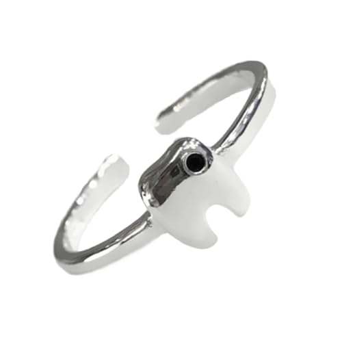 Bague à bout ouvert ajustable en alliage argenté pour résoudre les problèmes de taille