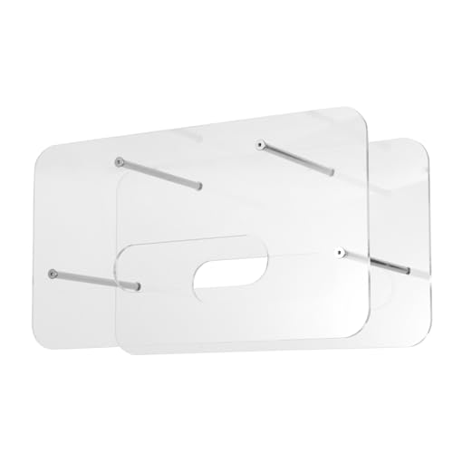 Hohopeti Distributore di Piatti di Carta Impilabile in Acrilico Trasparente, Organizer Salvaspazio per Piatti Rotondi e Quadrati da 7-12 Pollici, Portapiatti per Cucina, Armadietti e